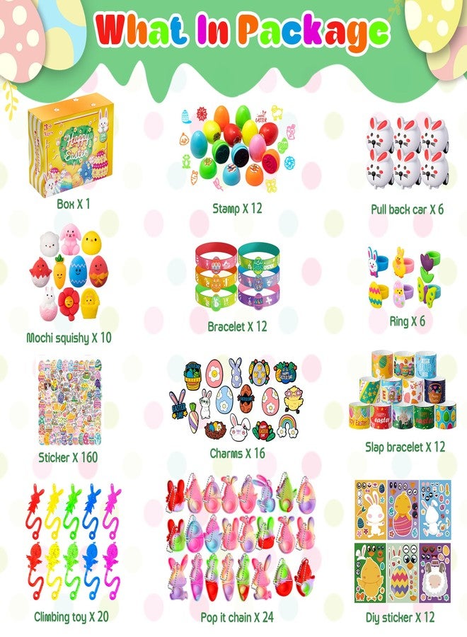 DMIGHT Easter Egg Fillers, with 291 Pcs Small Toys Prizes Bulk Easter Gift for Kids, Easter Egg Hunt Easter Basket Stuffers for Toddler - Image 2